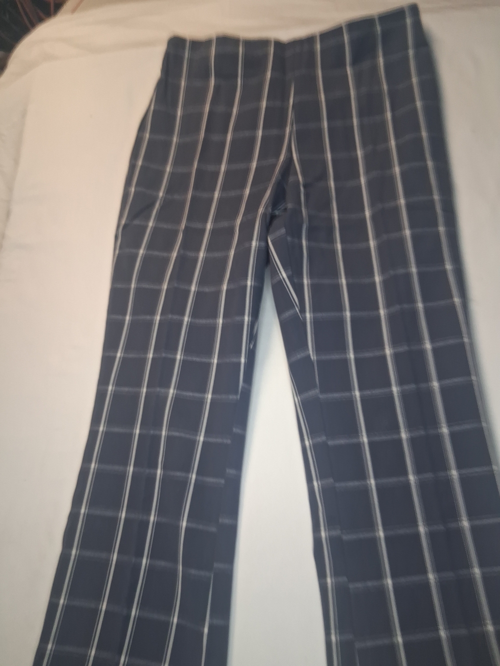 a new day Navy and White Plaid Skinny Pants